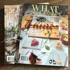 One In Her Studio and one What Women Create magazines.